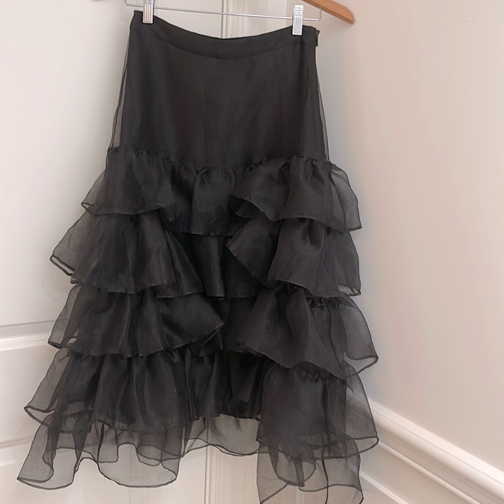 Cynthia Rowley Black Layered Skirt